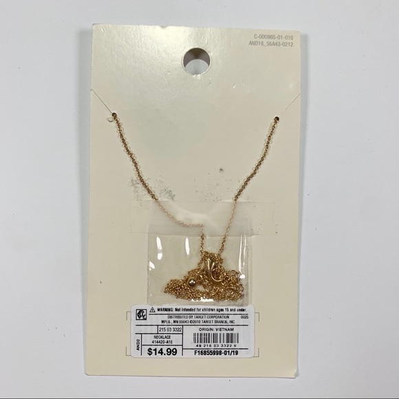 ⬇️New Day Turquoise Bezel Set Stone Bar Necklace - Picture 3 of 3